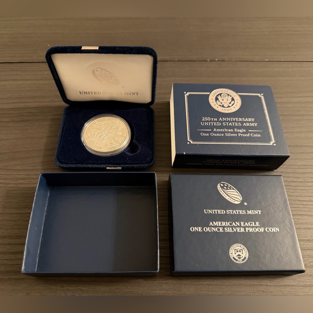 250th Army anniversary American Eagle Silver Proof Coin